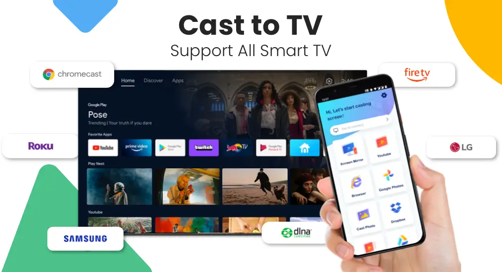 Universal TV Cast/></figure>



<p><strong>Universal TV Cast</strong> is an Android application software that is capable of displaying media on smart phones to the TV through Wi-fi networks. It can cast different kinds of media, such as photos, videos and audios. Universal TV Cast supports various types of TV or streaming players, including Chromecast, Fire TV, LG TV, Roku TV, Samsung TV, and all other smart TVs with DLNA(Digital Living Network Association) protocol signal receivers.</p>



<div class=